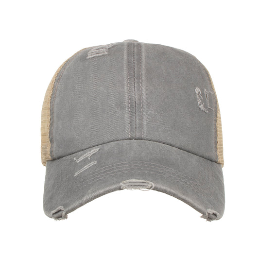 Distressed Vintage Ponytail Cap